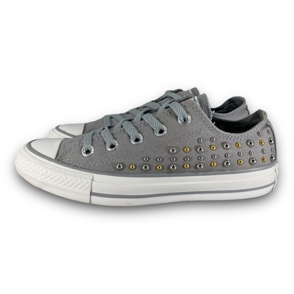 Converse Chuck Taylor All Star OX Lucky Stone Sneaker 544883F Shoes Gray Women 6 - Picture 2 of 9